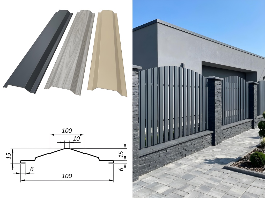 Применение металлопрофиля с завальцовкой кромок